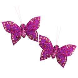 5cm Feather Glitter Butterfly (available in 6 colours)